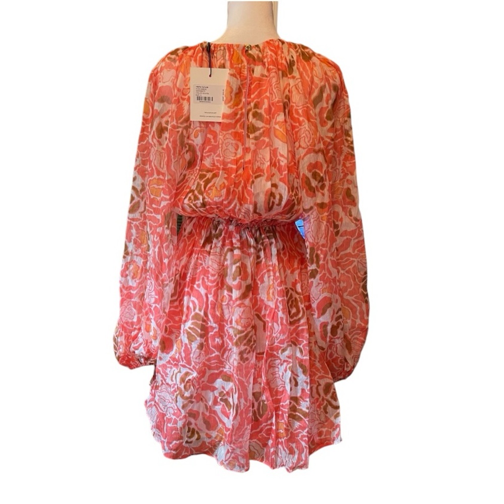NWT Tanya Taylor’s Balloon Sleeve York Minidress. Color Guavm Multi. Size 0 - Picture 7 of 16